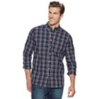 Big & Tall Sonoma Goods For Life&trade; Flexwear Poplin Button-down Shirt, Men's, Size: 4xb, Dark Blue