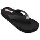 Women's Lsu Tigers Venice Beach Flip-flops, Size: 9, Black