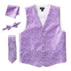 Steven Land Paisley 4-pc. Vest Set - Men, Size: Xl, Purple