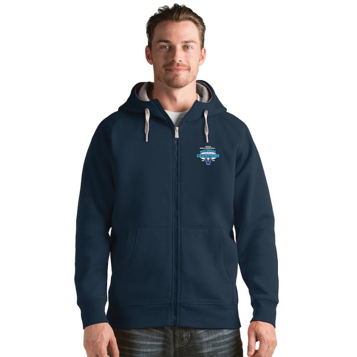 Men's Antigua Villanova Wildcats 2018 Champions Victory Full-zip Hoodie, Size: Xl, Blue (navy)