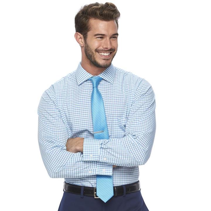 Big & Tall Van Heusen Flex-collar Dress Shirt, Men's, Size: 17.5 35/6t, Orange Oth