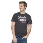 Men's Fender Stratocaster Tee, Size: Small, Grey (charcoal)