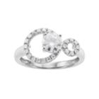 Forever Classic 14k White Gold 1 Carat T.w. Lab-created Moissanite Double Circle Ring, Women's, Size: 5