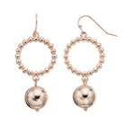 Nickel Free Beaded Hoop & Ball Drop Earrings, Women's, Pink