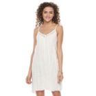 Juniors' Mudd&reg; Embroidered Slip Dress, Girl's, Size: Large, Natural