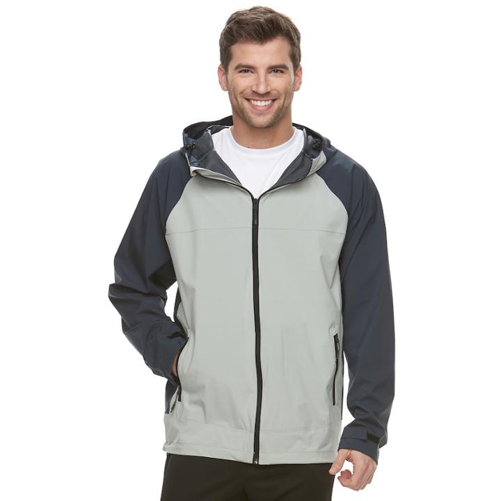 Men's Hke Hooded Rain Jacket, Size: Xl, Grey
