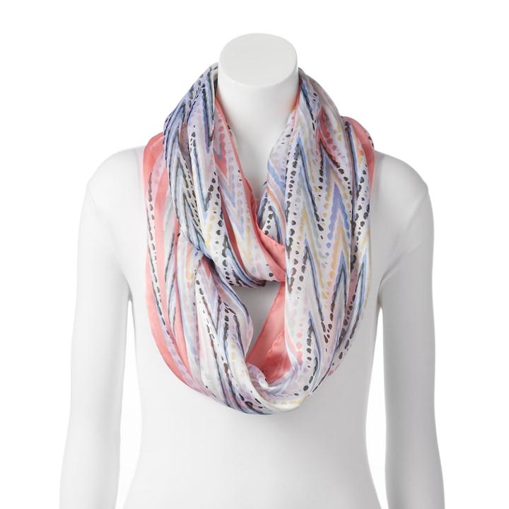 Apt. 9&reg; Geometric Chevron Infinity Scarf, Women's, Warm Multi