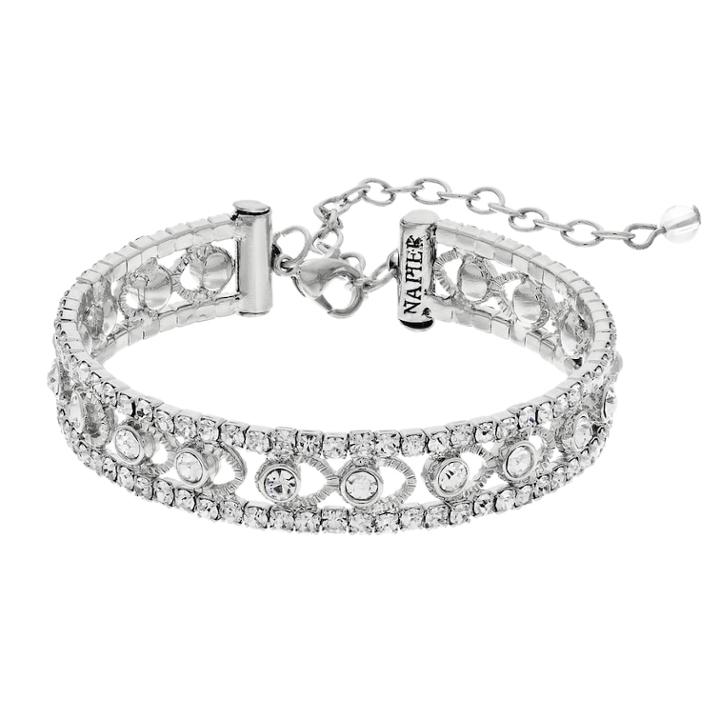Napier Simulated Crystal Bracelet, Women's, Silver