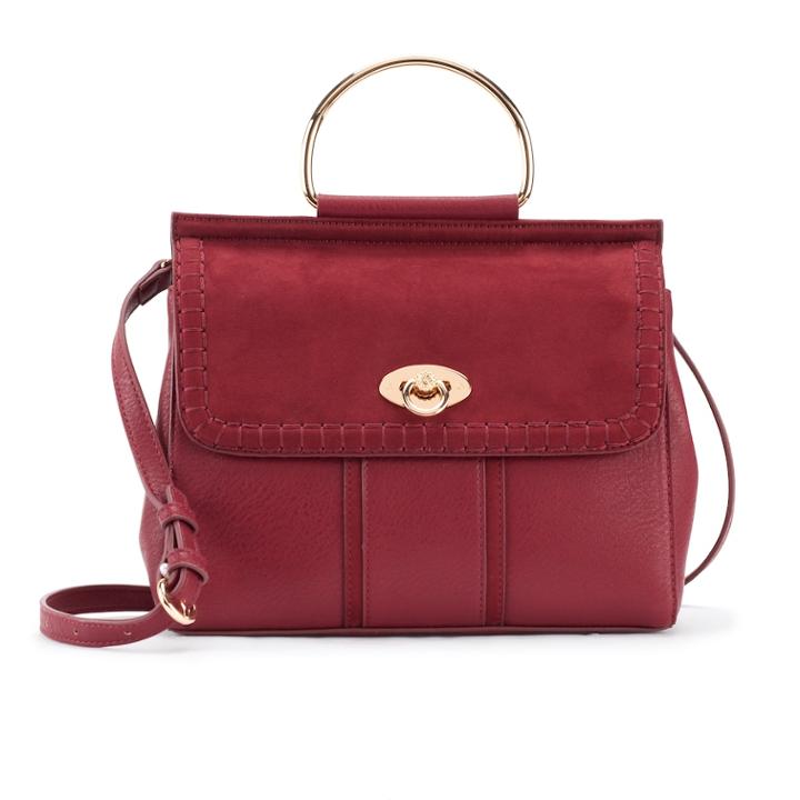 Lc Lauren Conrad Palais Convertible Satchel, Women's, Dark Pink