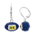San Diego Chargers Crystal Sterling Silver Football Drop Earrings, Women's, Multicolor