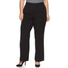 Plus Size Napa Valley Comfort Waist Slimming Straight-leg Dress Pants, Women's, Size: 22 - Regular, Black