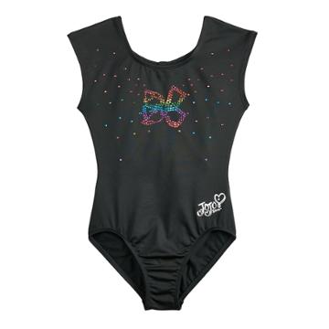 Girls 4-14 Jojo Siwa By Danskin Rhinestone Bow Dance Leotard, Size: Small, Black