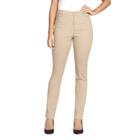 Women's Gloria Vanderbilt Amanda Modern Tapered Twill Pants, Size: 10, Beig/green (beig/khaki)