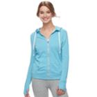 Juniors' So&reg; Perfectly Soft Striped Sleeve Hoodie, Teens, Size: Small, Turquoise/blue (turq/aqua)
