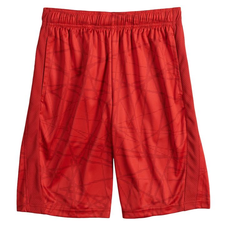 Boys 8-20 Tek Gear&reg; Dry Print Shorts, Size: S(8), Med Red