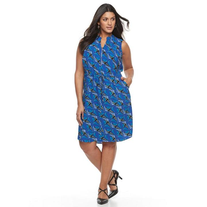 Plus Size Apt. 9 High-low Hardware Dress, Women's, Size: 3xl, Dark Blue