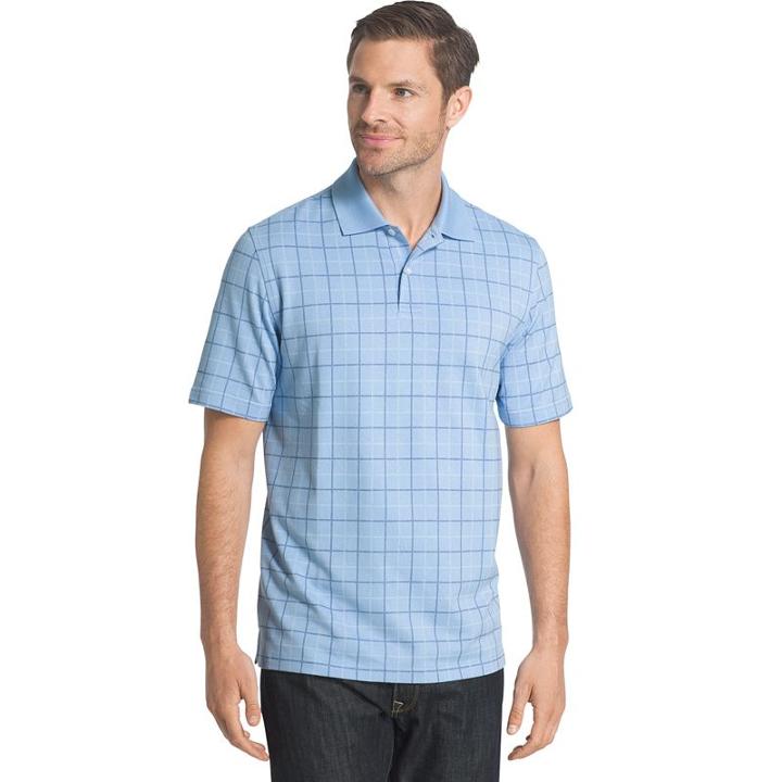 Big & Tall Arrow Window Pane Polo, Men's, Size: 3xb, Brt Blue