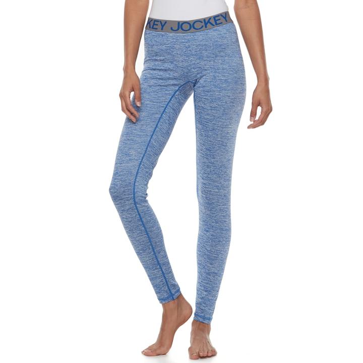 Women's Jockey Smart Heather Leggings, Size: Medium, Light Blue