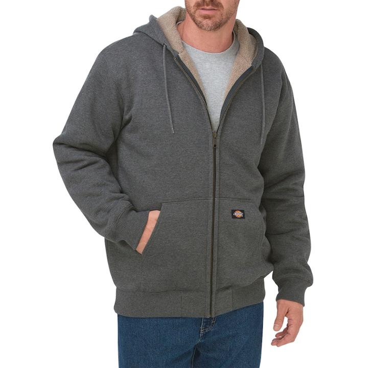 Men's Dickies Sherpa-lined Fleece Jacket, Size: Xl, Dark Grey