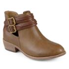 Journee Collection Shay Women's Ankle Boots, Girl's, Size: 5.5, Lt Brown
