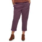 Plus Size Sonoma Goods For Life&trade; Flex Waistband Chino Capris, Women's, Size: 16 W, Drk Purple