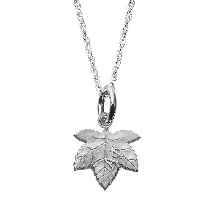 Logoart Sterling Silver Alpha Phi Sorority Ivy Leaf Pendant Necklace, Women's, Size: 18, Grey