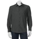 Men's Croft & Barrow&reg; Classic-fit Heathered Button-down Field Shirt, Size: Small, Dark Grey