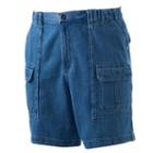 Men's Croft & Barrow&reg; Classic-fit Denim Side-elastic Cargo Shorts, Size: 42, Blue Other