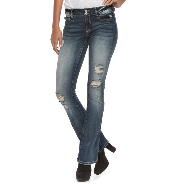 Juniors' Mudd&reg; Flx Stretch Bootcut Jeans, Teens, Size: 5, Blue Other