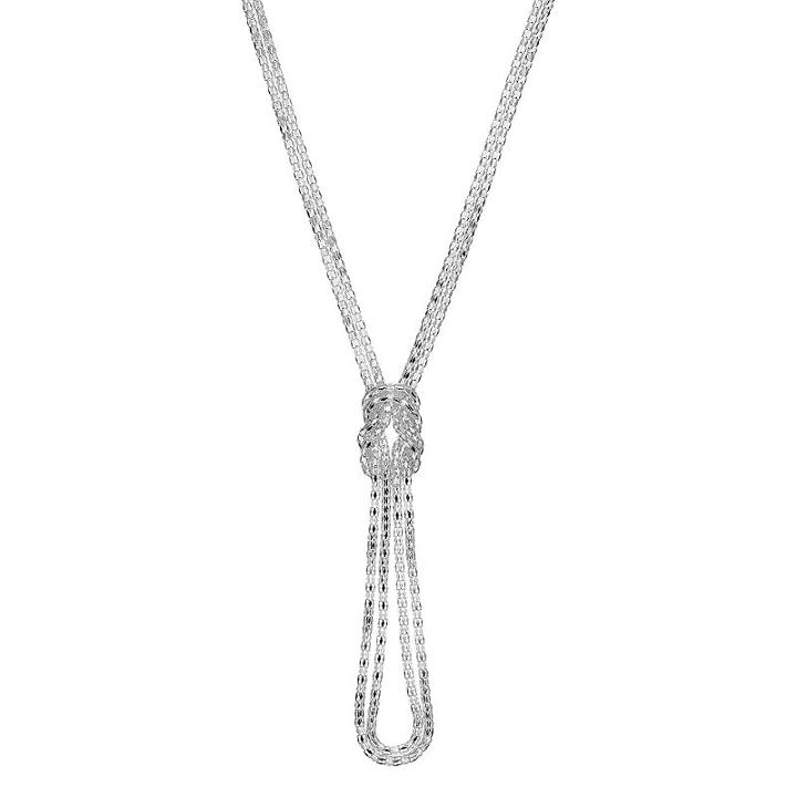 Apt. 9&reg; Silver Tone Mesh Long Multistrand Lariat Necklace, Women's, Grey
