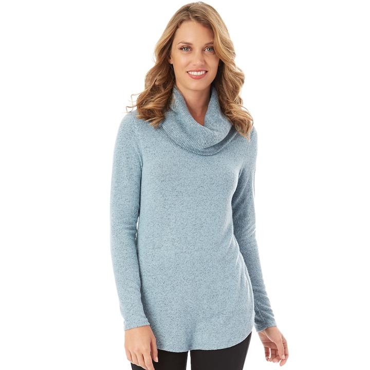 Women's Apt. 9&reg; Cowlneck Pullover, Size: Xl, Light Blue
