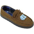 Men's North Carolina Tar Heels Microsuede Moccasins, Size: 11, Brown