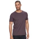 Men's Apt. 9&reg; Texture-striped Stretch Tee, Size: Large, Drk Purple