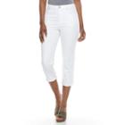 Women's Gloria Vanderbilt Amanda Capri Jeans, Size: 8, White