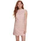 Juniors' Love, Fire Mockneck Lace Midi Dress, Teens, Size: Large, Light Pink