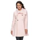 Women's Lnr Fashion Styles Wool Blend Fit & Flare Jacket, Size: Small, Med Pink