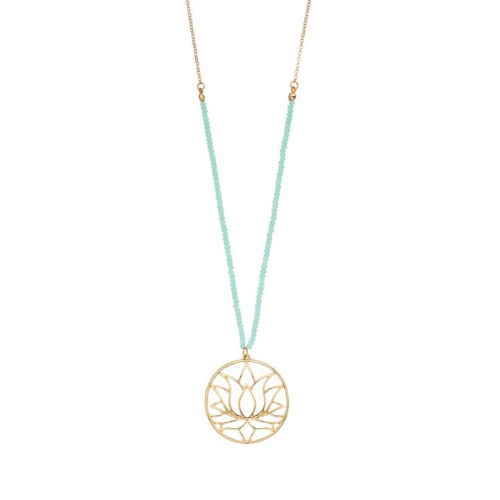 Lc Lauren Conrad Beaded Lotus Pendant Necklace, Women's, Green