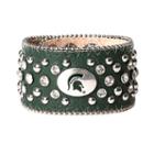 Women's Michigan State Spartans Glitz Cuff Bracelet, Green