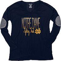 Women's Notre Dame Fighting Irish Glitter Tee, Size: Medium, Blue (navy)