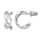 Napier Crisscross C-hoop Earrings, Women's, Silver