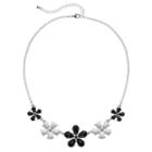 Mudd&reg; Black & White Flower Necklace, Women's, Size: 18