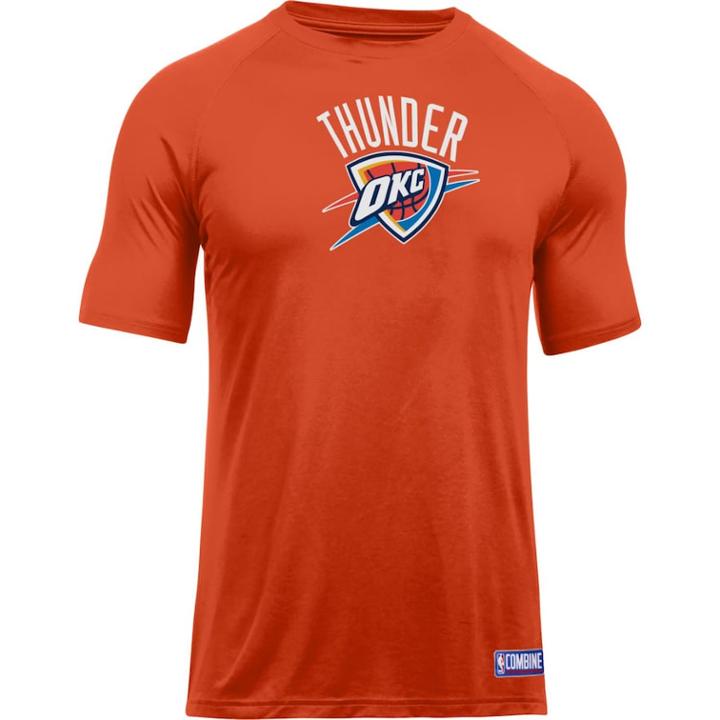 Men's Under Armour Oklahoma City Thunder Primary Logo Tech Tee, Size: Small, Orange