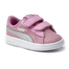 Puma Smash V2 Glitz Glam Preschool Girls' Water Resistant Sneakers, Size: 7 T, Purple