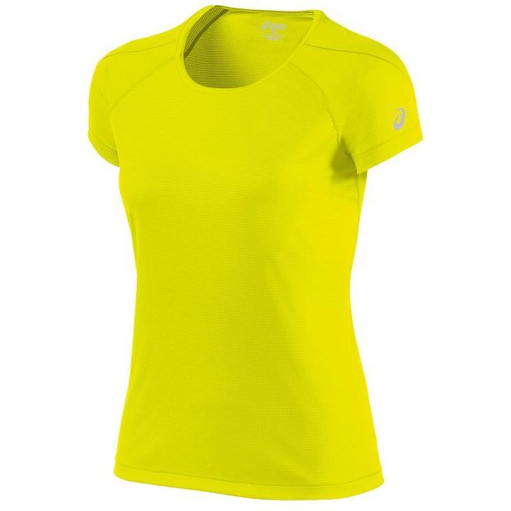 Asics Featherlight Crew Neck Raglan Running Tee - Women's, Size: Large, Brt Yellow