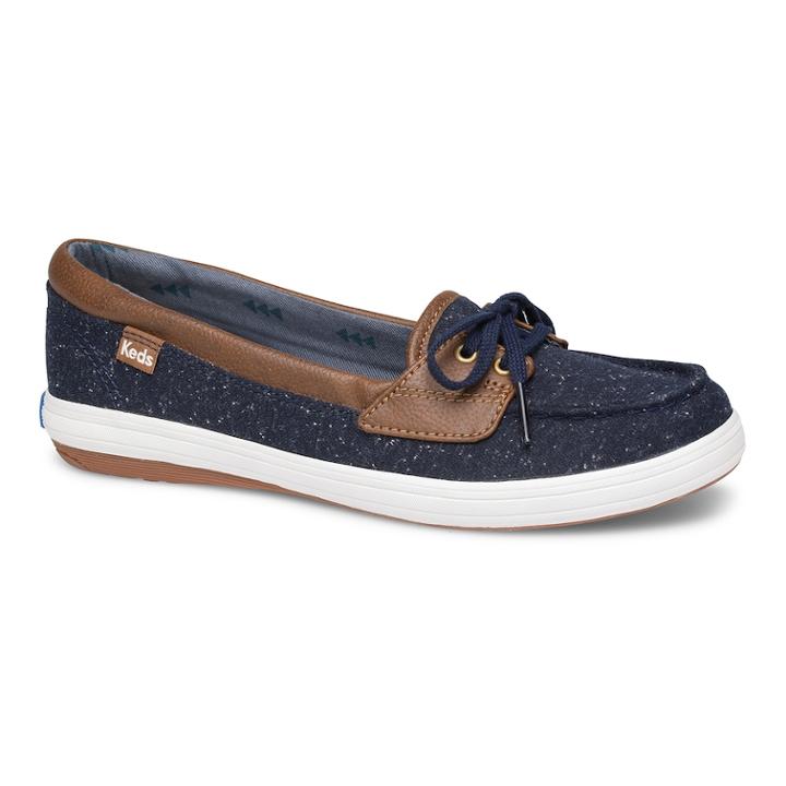 Keds Glimmer Women's Boat Shoes, Size: Medium (8), Blue (navy)