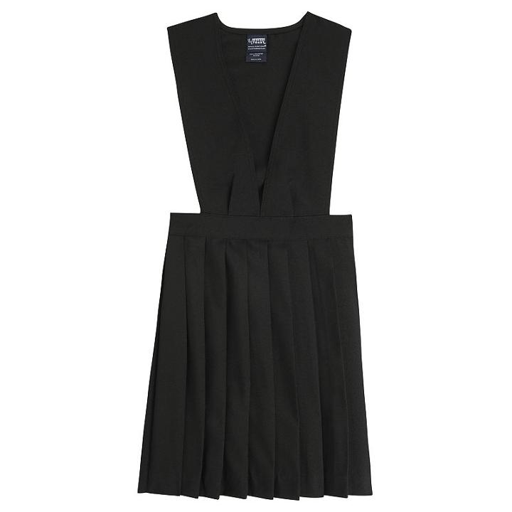 Girls 4-20 & Plus Size French Toast School Uniform Long Pleated Jumper, Girl's, Size: 14, Black