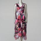 Women's Simply Vera Vera Wang Print Midi Dress, Size: Xs, Light Blue