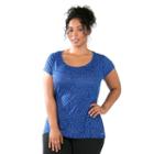 Plus Size Marika Giselle Geometric Burnout Tee, Women's, Size: 0x, Med Blue