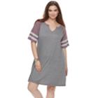 Juniors' Plus Size So&reg; Varsity Striped Dress, Teens, Size: 2xl, Grey (charcoal)