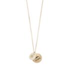 Lc Lauren Conrad I Am Loved Disc Pendant Necklace, Women's, White